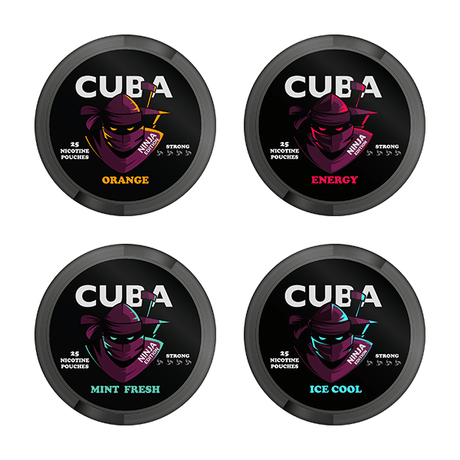30mg CUBA Ninja Nicotine Pouches - 25 Pouches - PRONTO VAPES