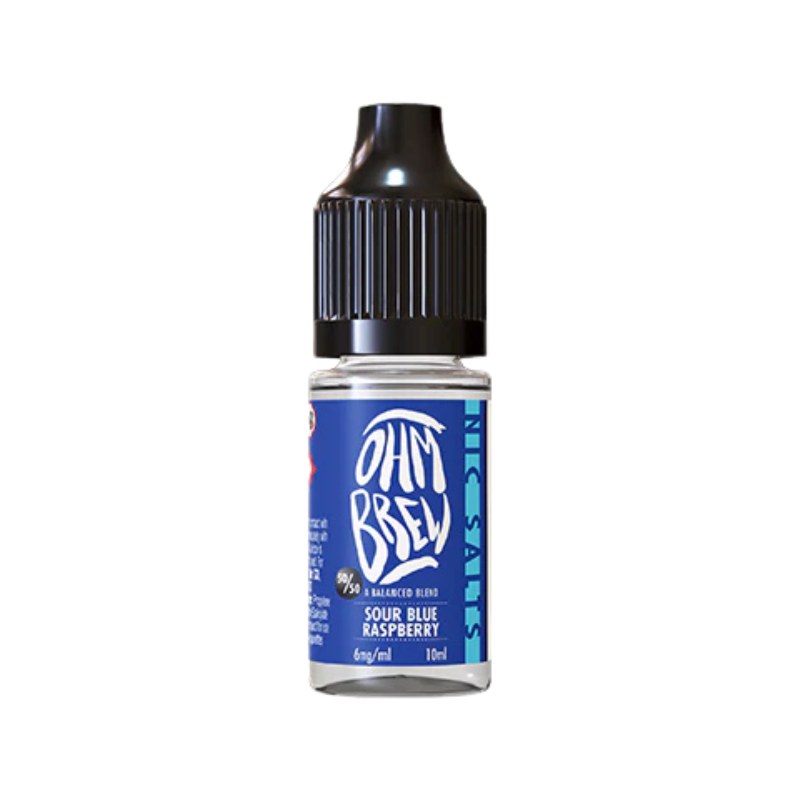 Sour Blue Raspberry Ohm Brew Nic Salt 50/50 E-Liquid
