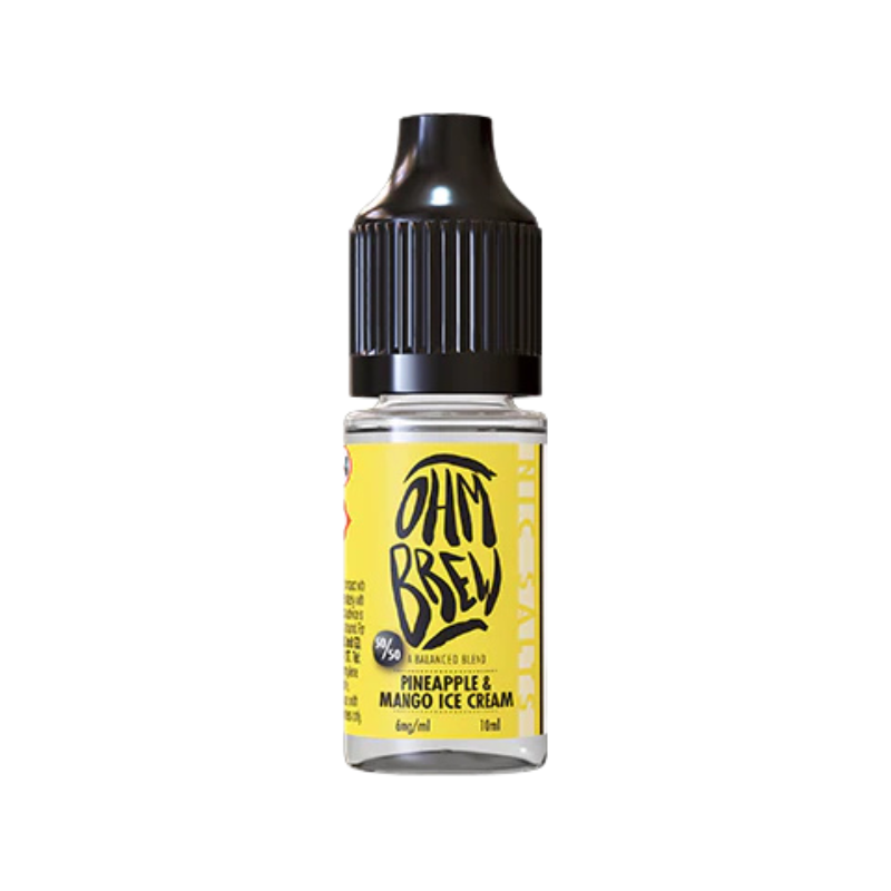 Pineapple & Mango Ice Cream Ohm Brew Nic Salt 50/50 E-Liquid
