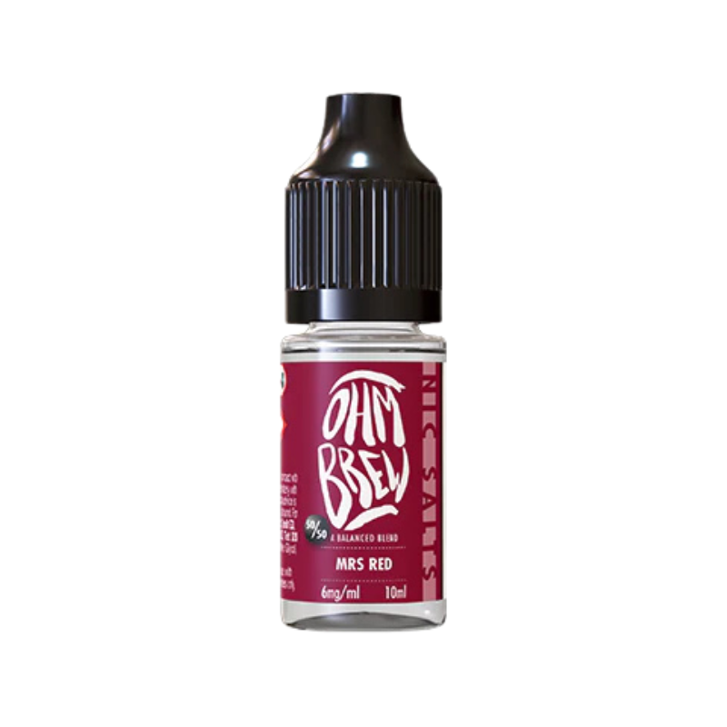 Mrs Red Ohm Brew Nic Salt 50/50 E-Liquid