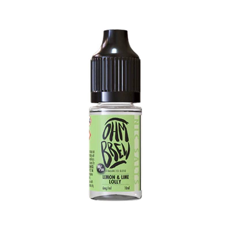 Lemon & Lime Lolly Ohm Brew Nic Salt 50/50 E-Liquid