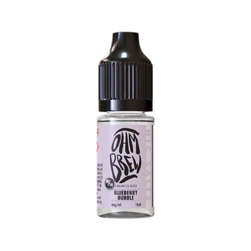 Blueberry Bubble Ohm Brew Nic Salt 50/50 E-Liquid