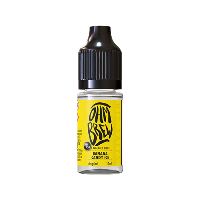 Banana Candy Ice Ohm Brew Nic Salt 50/50 E-Liquid