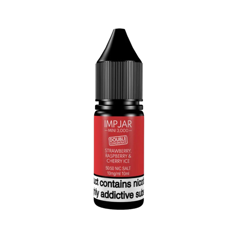 Strawberry Raspberry Cherry Ice Imp Jar Mini 3000 Double Concentrate 10ml Nic Salt E-Liquid