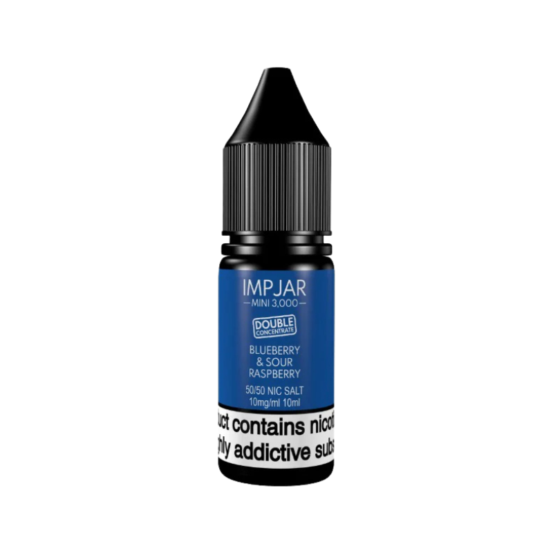 Blueberry & Sour Raspberry Imp Jar Mini 3000 Double Concentrate 10ml Nic Salt E-Liquid