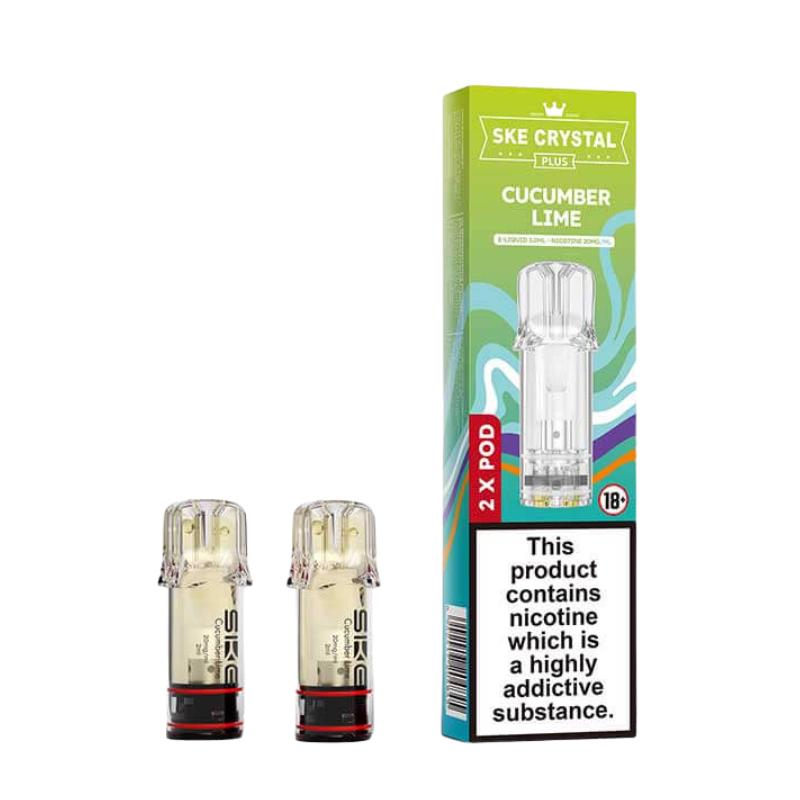 Cucumber Lime SKE Crystal Plus Prefilled Vape Pods 20mg - 2PK
