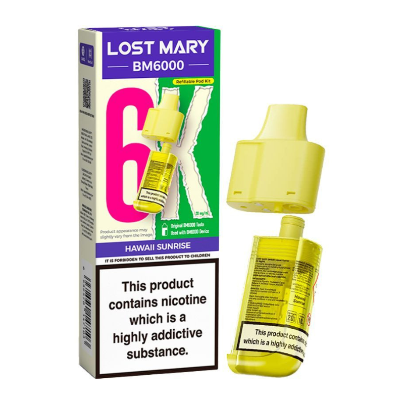Hawaii Sunrise Lost Mary BM6000 Prefilled Pod 6000 Puffs - 20mg