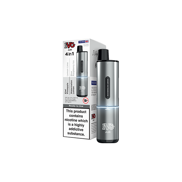 IVG Air 4 in 1 Disposable Rechargeable Pod Vape Kit 2400 Puffs - 20mg