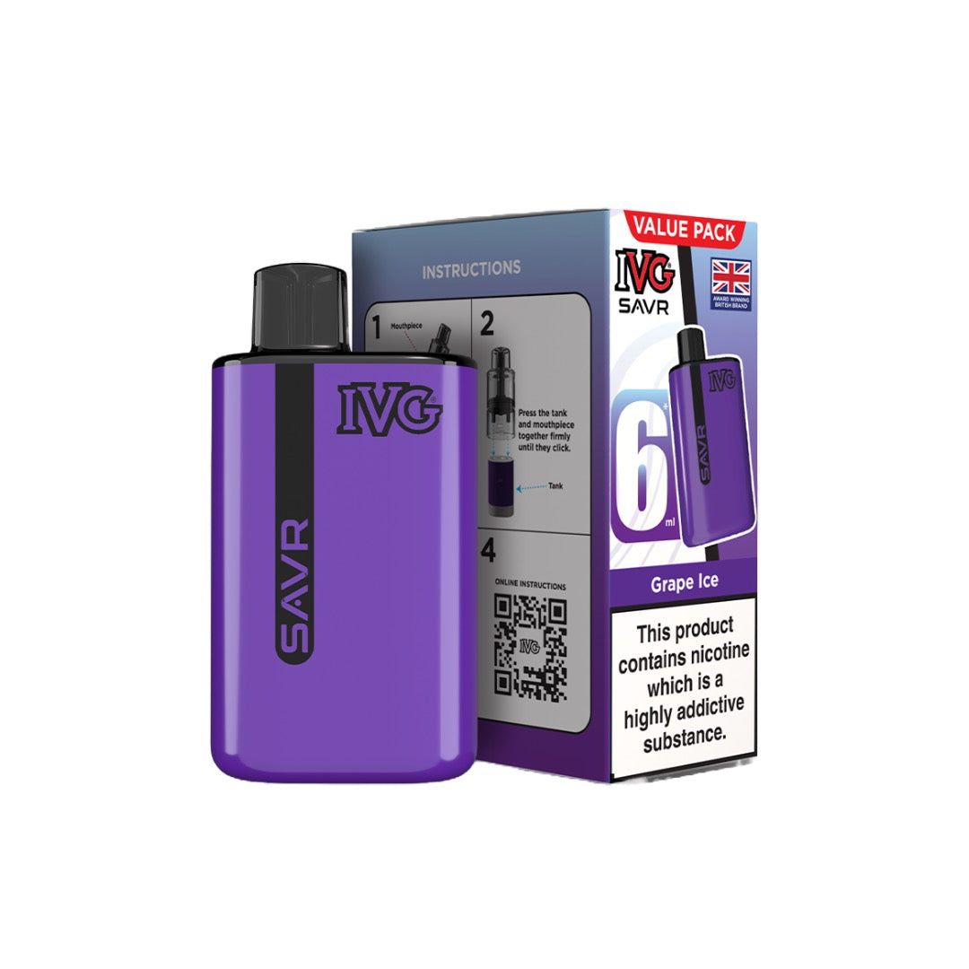 IVG SAVR Prefilled Pod Vape Kit 3000 Puffs 20mg