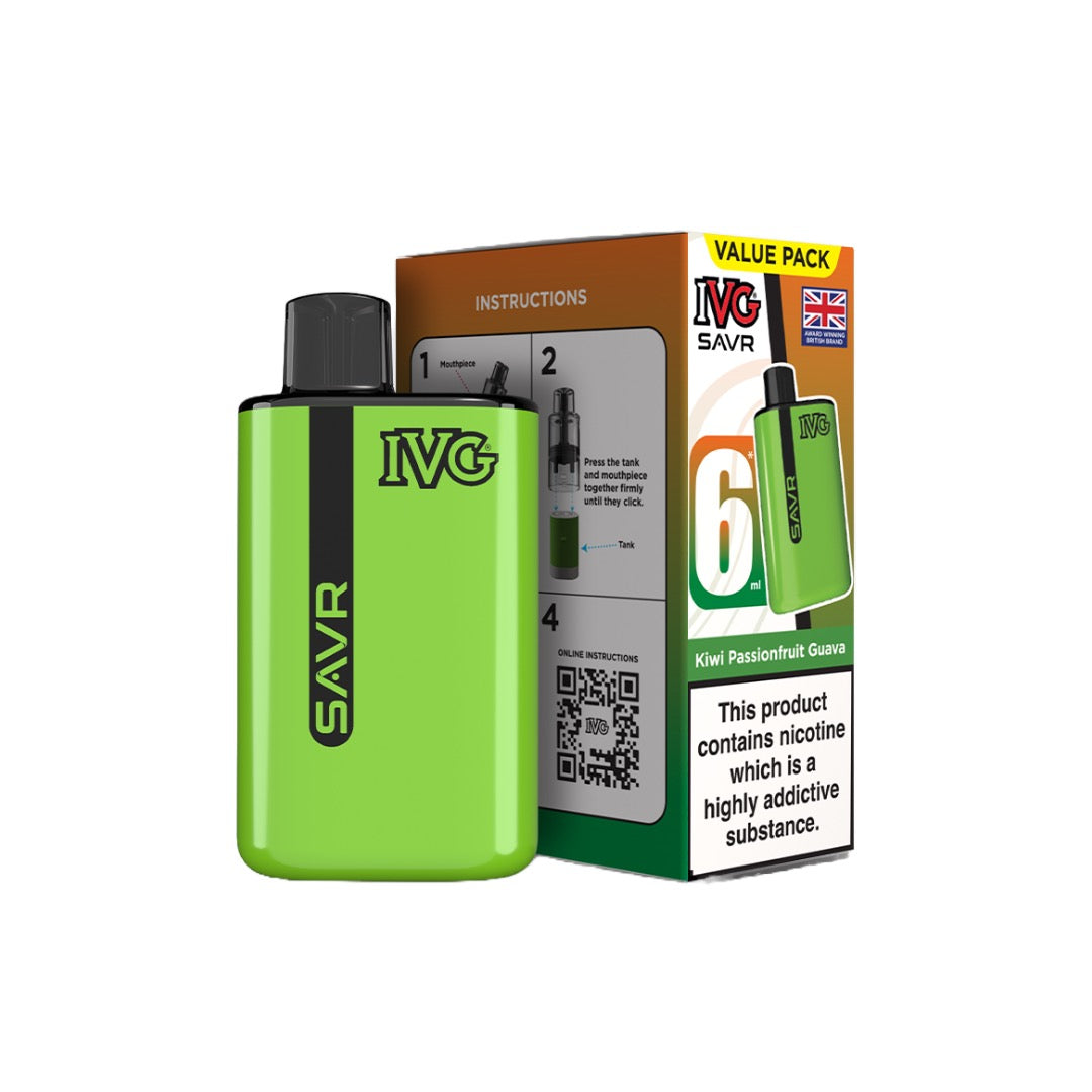 IVG SAVR Prefilled Pod Vape Kit 3000 Puffs 20mg