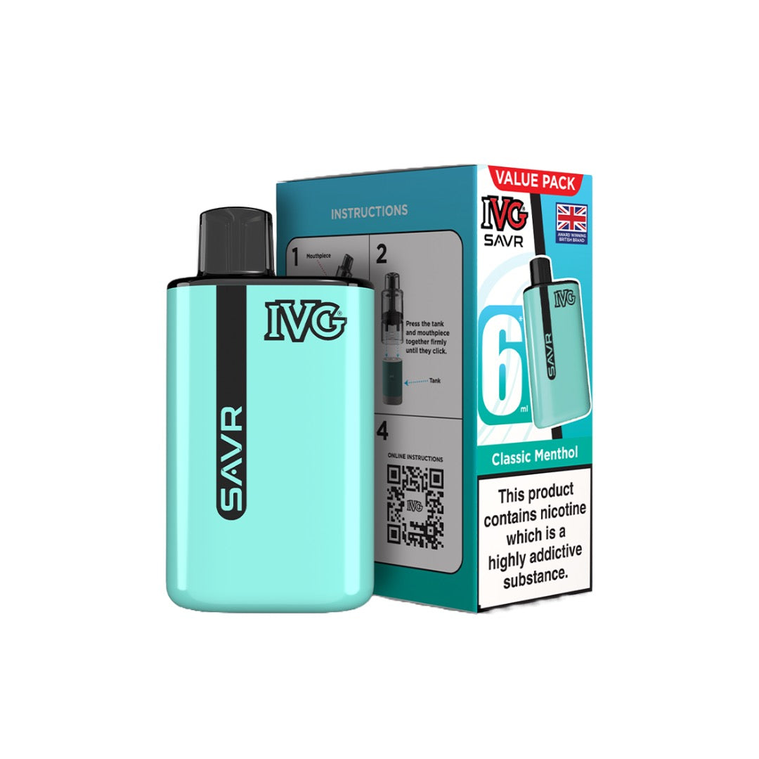 IVG SAVR Prefilled Pod Vape Kit 3000 Puffs 20mg