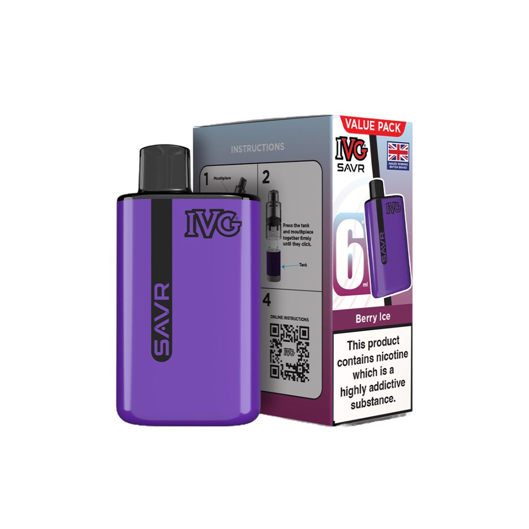 IVG SAVR Prefilled Pod Vape Kit 3000 Puffs 20mg