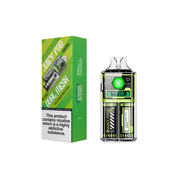 Juicy Pod 6000 Pro Disposable Vape Kit 6000 Puffs 20mg