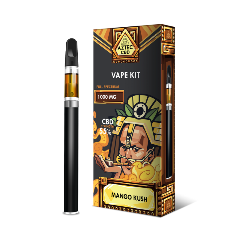 Mango Kush Aztec 55% CBD 1000mg Vape Kit - 1ml