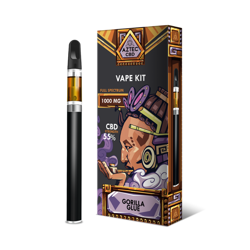 Gorilla Glue Aztec 55% CBD 1000mg Vape Kit - 1ml