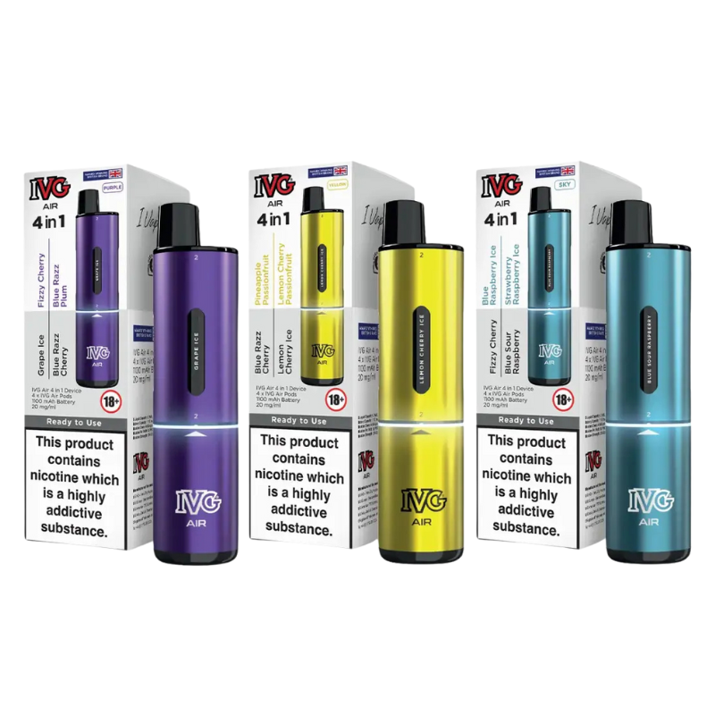 IVG Air 4 in 1 Disposable Rechargeable Pod Vape Kit 2400 Puffs - 20mg