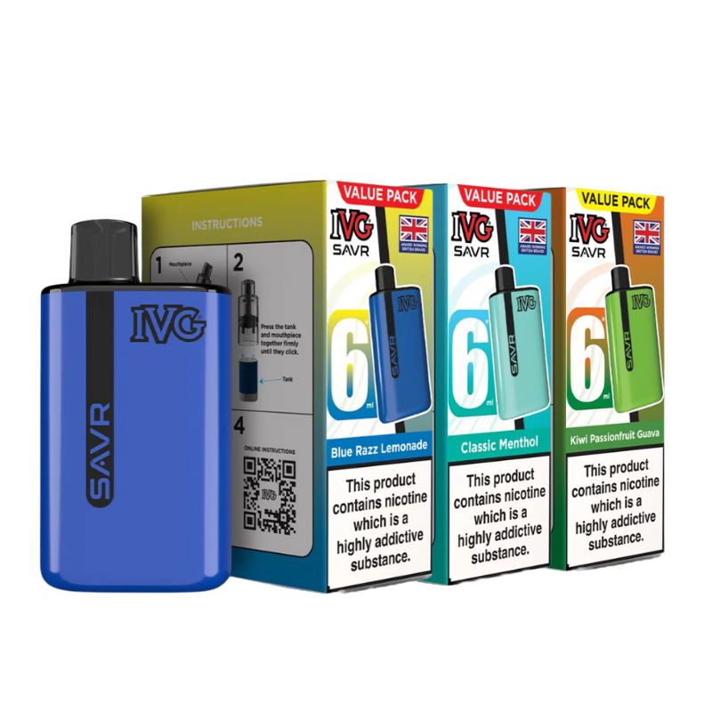 IVG SAVR Prefilled Pod Vape Kit 3000 Puffs 20mg