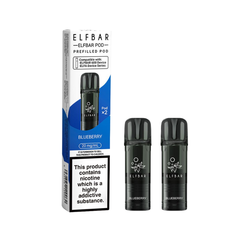 Blueberry Elf Bar 600 Prefilled Pods 2ml 20mg - 2 PK