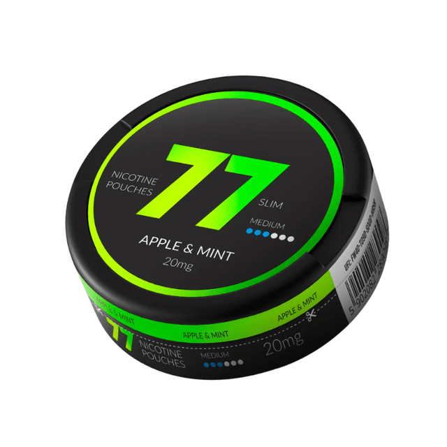 Apple & Mint 77 Slim Nicotine Snus Pouches 20mg - 20 Pouches - PRONTO VAPES