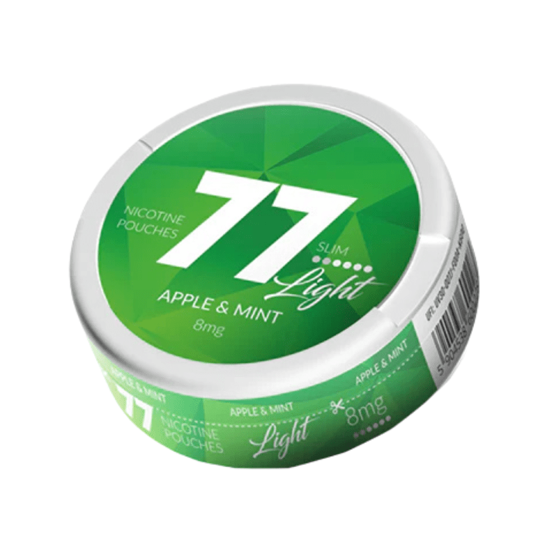 Apple & Mint 77 Slim Nicotine Snus Pouches 8mg - 20 Pouches - PRONTO VAPES