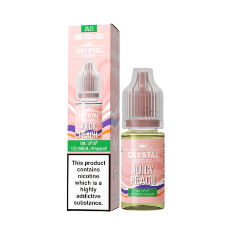 Juicy Peach SKE Crystal Nic Salt 10ml E - Liquid 50/50 - PRONTO VAPES